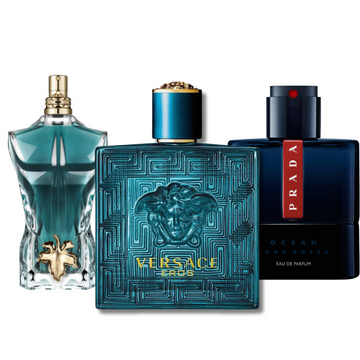 Special Offer 3 Perfumes - Prada Luna Rossa, Versace Eros, Le Beau (Eau de Parfum)